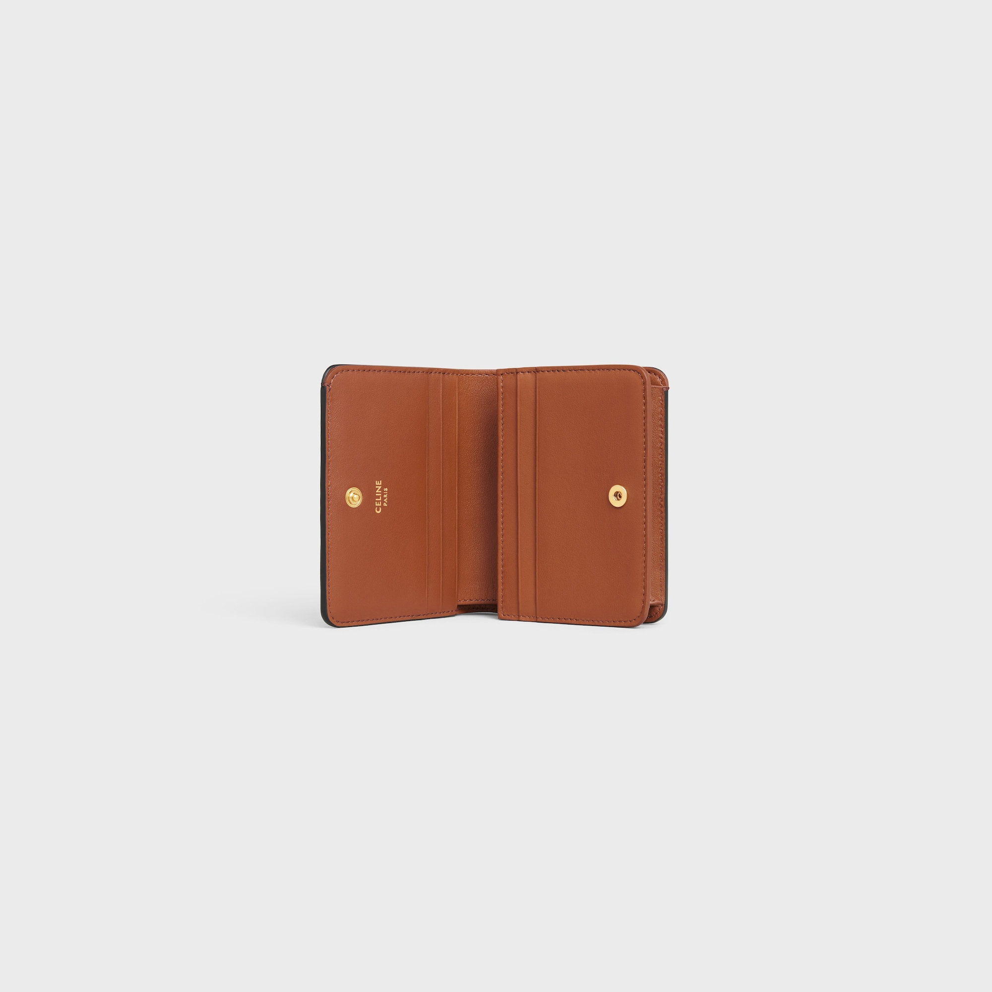 TRIOMPHE COMPACT WALLET IN TRIOMPHE CANVAS TAN - Image 4